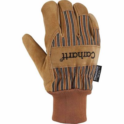 Carhartt Mens Insulated Suede Work Knit Cuff Glove