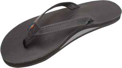 Rainbow Womens Narrow Strap Single Layer Leather Sandal