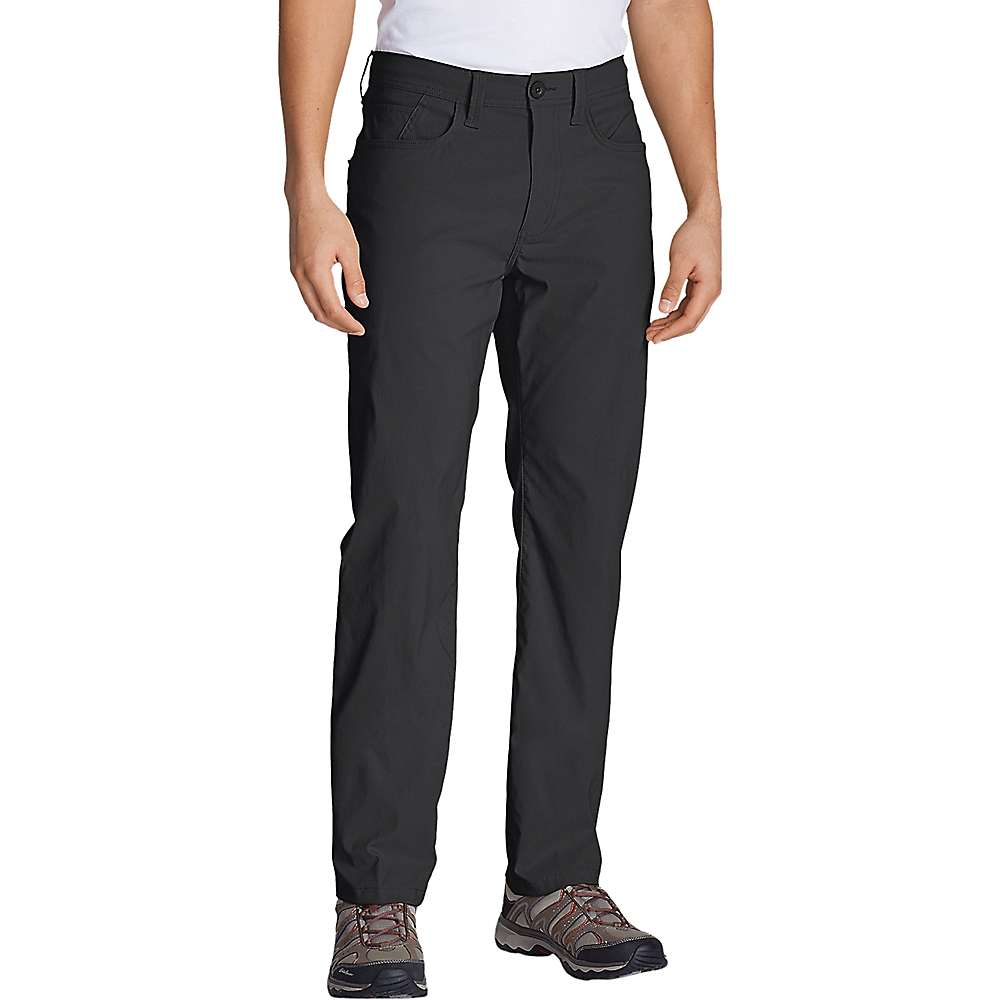 Black Tall 34/ Eddie Bauer Mens Horizon Guide Five-Pocket Pants Straight Fit 