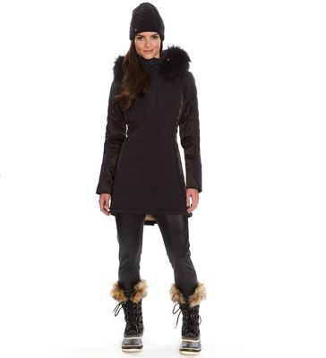 spyder meribel faux fur jacket