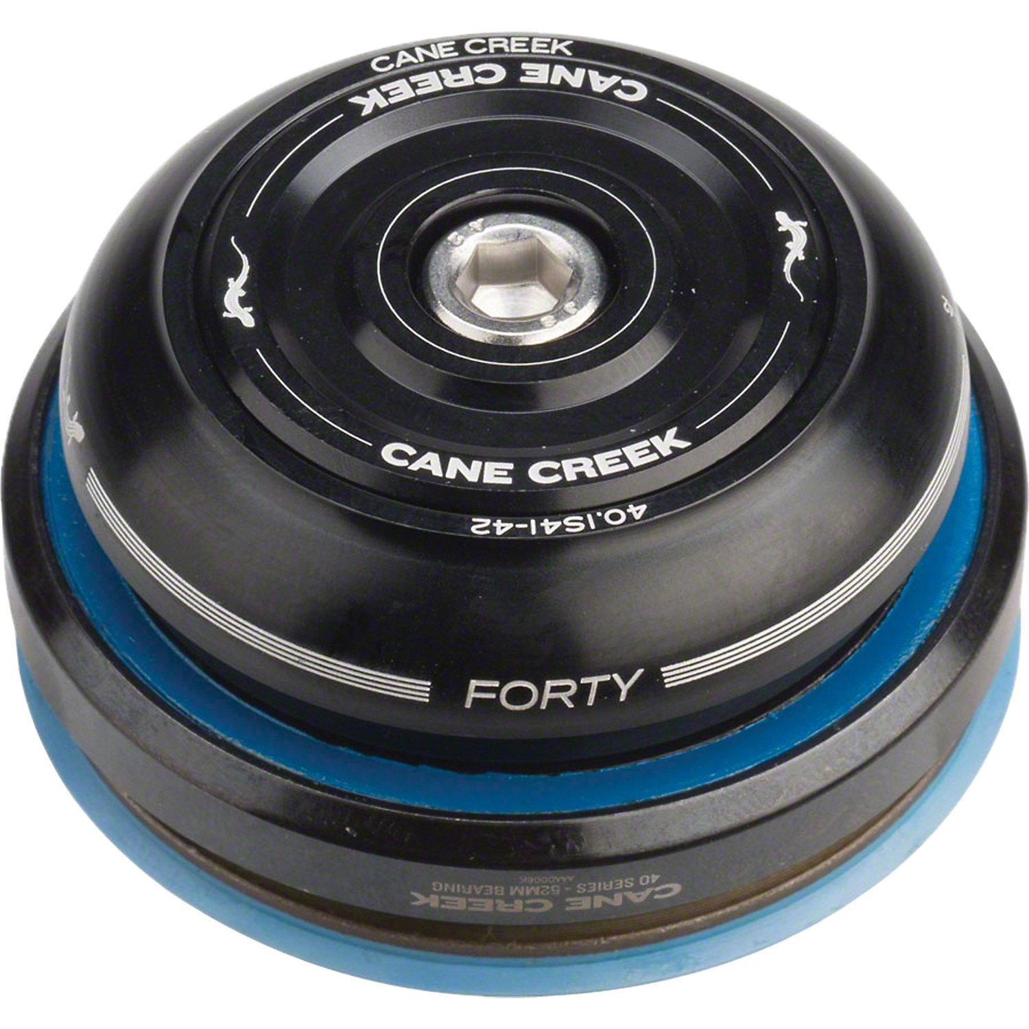 Cane Creek Forty 40 IS41//28.6 IS52//40 Tapered Short Cover Bicycle Headset Black