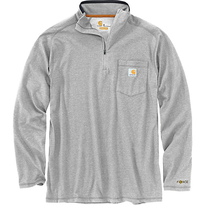 Carhartt Men's Force Relaxed-Fit Midweight LS 1/4 Zip Pocket T 