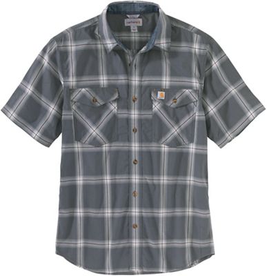 Carhartt Men's Rugged Flex Relaxed-Fit Lightweight SS Button-Front Plaid Shirt