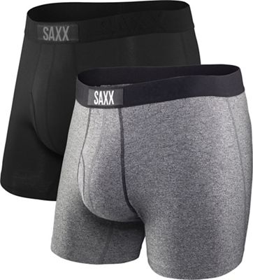 SAXX Mens Ultra Super Soft Boxer Brief with Fly 2 Pack