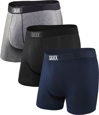 SAXX Men's Ultra Super Soft Boxer Brief with Fly 3 Pack