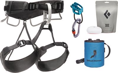 Black Diamond Climbing Harness and Evolv Chalk Bag - sporting