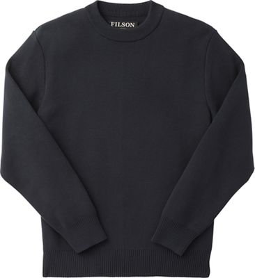 mens black cotton crew neck sweater