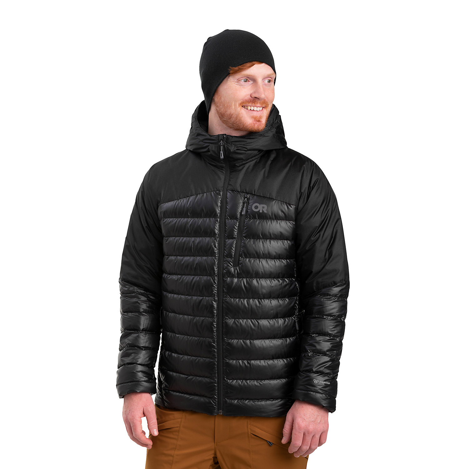 Outdoor Research Mens Helium Down Hooded Jacket