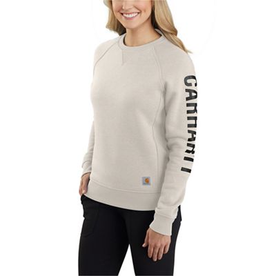 Carhartt Women's Relaxed Fit Midweight Crewneck Block Logo Sleeve