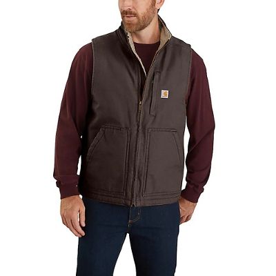 Carhartt Men's Washed Duck Sherpa-Lined Mockneck Vest - Moosejaw