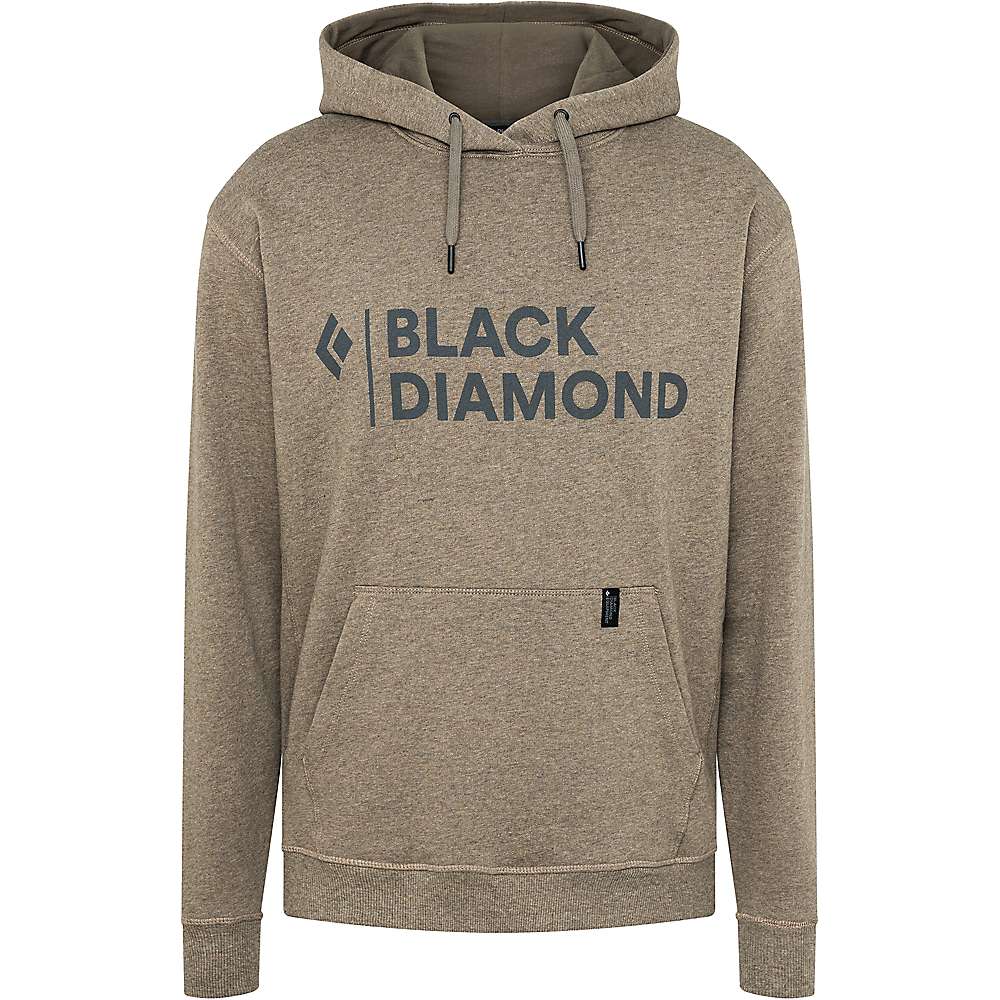 Black Diamond Men's Stacked Logo Hoody - Large, Walnut Heather