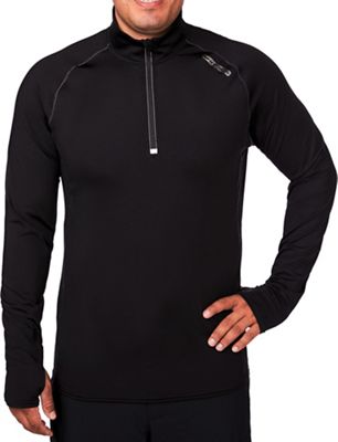 Hot Chillys Mens Micro Elite Chamois Zone Zip-T