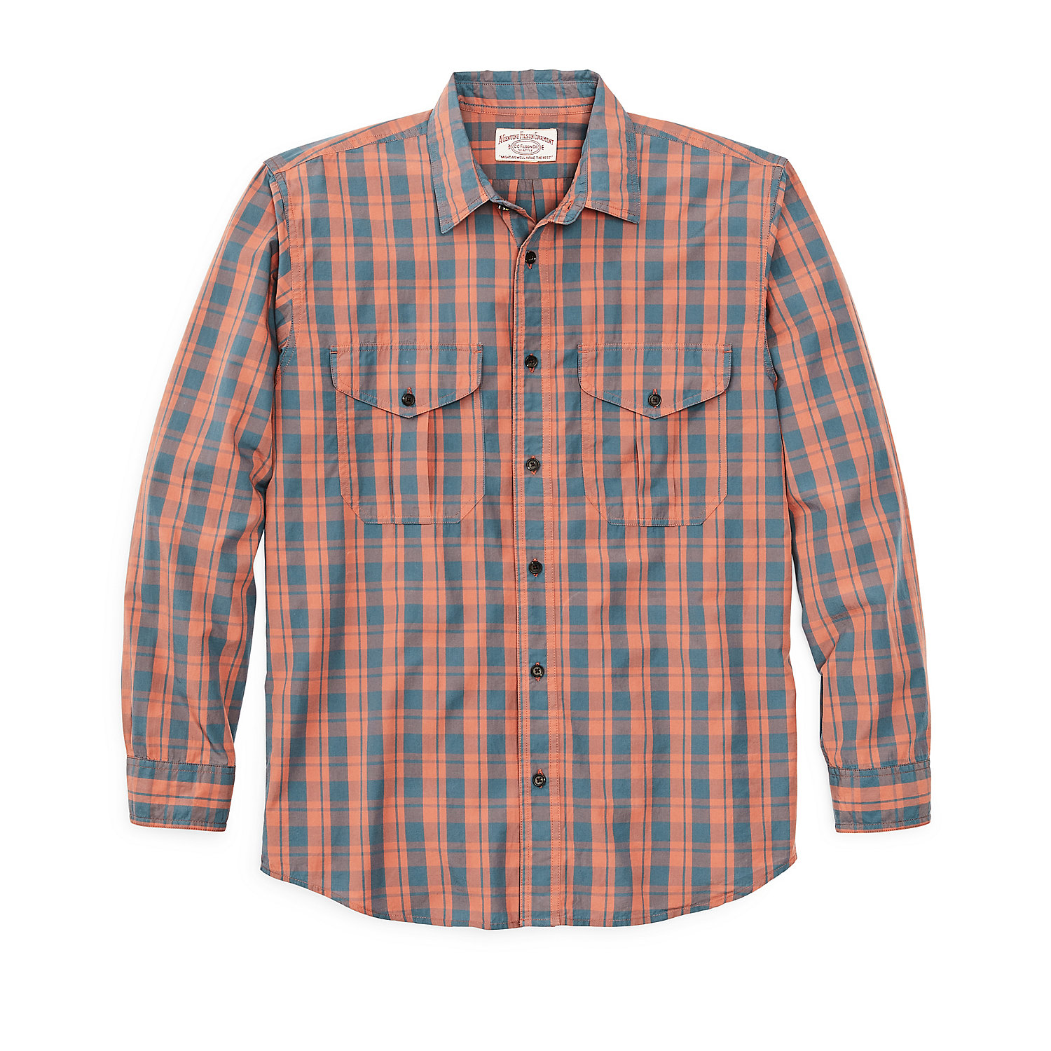 Filson Mens Washed Feather Cloth Shirt