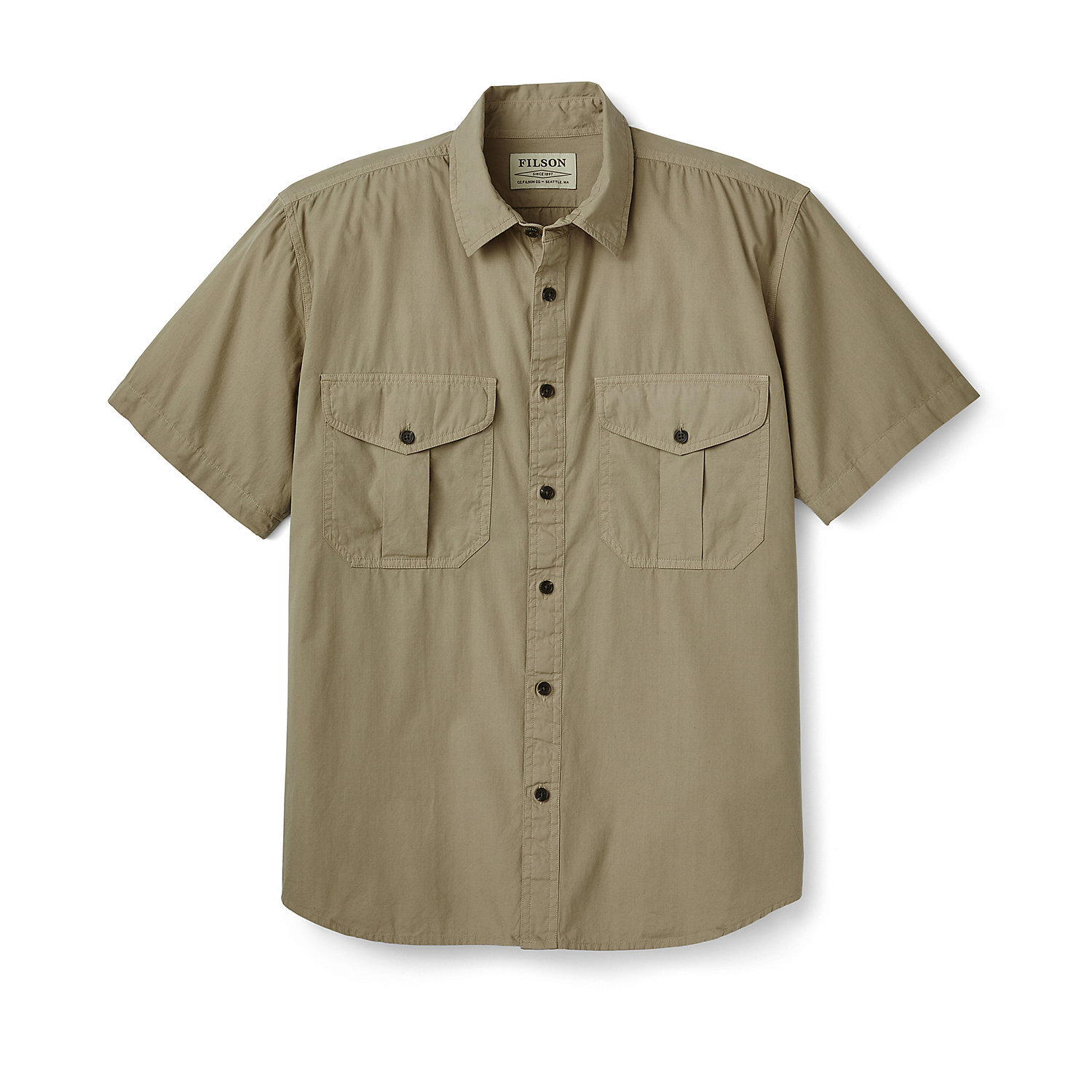 Filson Mens Washed SS Feather Cloth Shirt