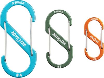 Nite Ize S-Biner Dual Carabiner Aluminum Assorted 3 Pack