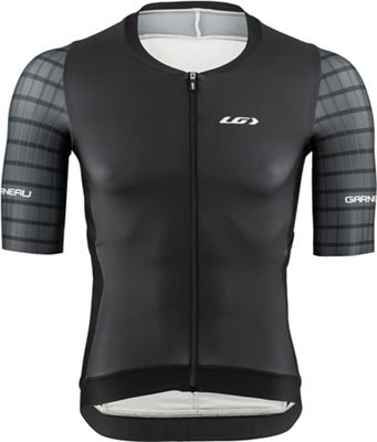 Louis Garneau Mens Cycling Jersey S/S Full Zip Black Red White Reflective  Sz 2X