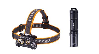 Fenix Lighting Fenix HM65R Headlamp E01 V2.0 Flashlight Combo