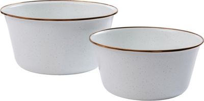 Barebones Enamel Mixing Bowl Set Slate Gray