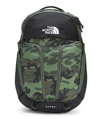 The North Face Surge Backpack - One Size, Thyme Brushwood Camo Print / TNF  Black