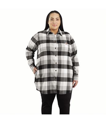 Carhartt Women's Rugged Flex Relaxed Fit Midweight Flannel LS Plaid Tunic