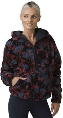 Prana Women's Polar Escape Half Zip Top - Small, Glogg Wildflower