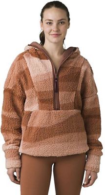 Prana Women's Polar Escape Half Zip Top - Small, Cloud Blush Dune