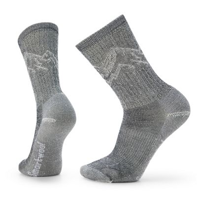 Smartwool Mens Classic Hike Light Cushion Mountain Pattern Crew Sock