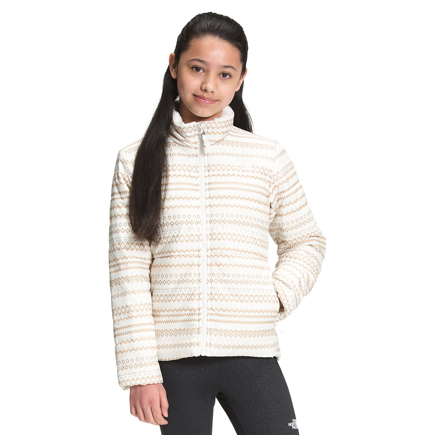 The North Face Girls Printed Reversible Mossbud Swirl Jacket