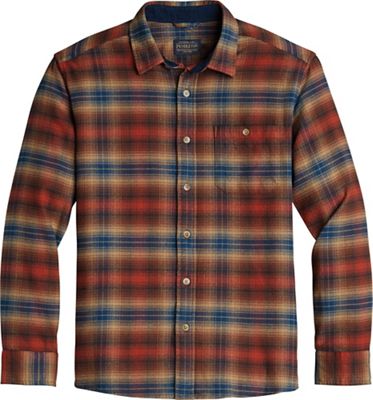 Pendleton Fremont Flannel Shirt - Men's Dark Olive/Tan/Red Plaid, L