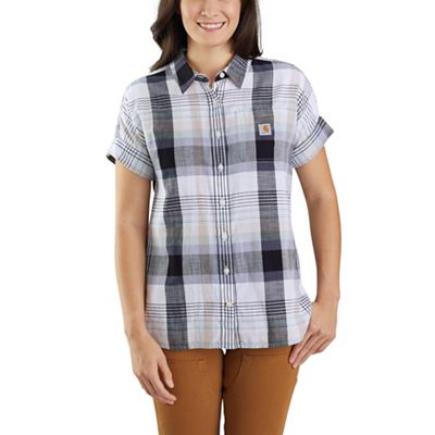 Carhartt Women's Loose Fit Lightweight Twill SS Plaid Shirt