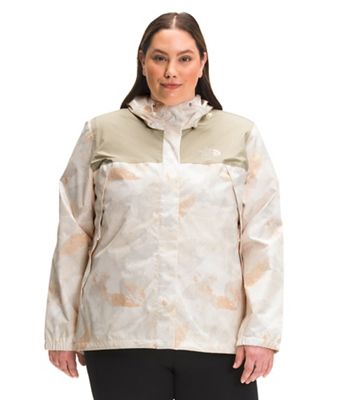 The North Face Women's Printed Plus Antora Jacket - 1X, Gravel / Apricot  Ice Canyon Camo Print