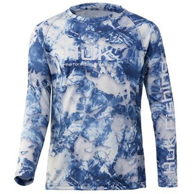 Huk Youth Mossy Oak Fracture LS Pursuit