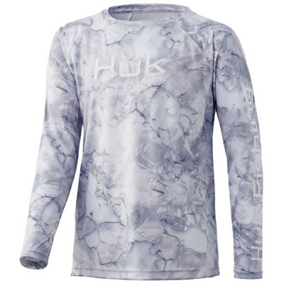 Huk Youth Mossy Oak Fracture LS Pursuit