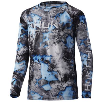 Huk Youth Mossy Oak Fracture LS Pursuit
