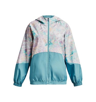 Under Armour Girls' Woven Printed Full Zip Jacket