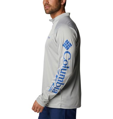 Cool Grey Heather / Vivid Blue Logo