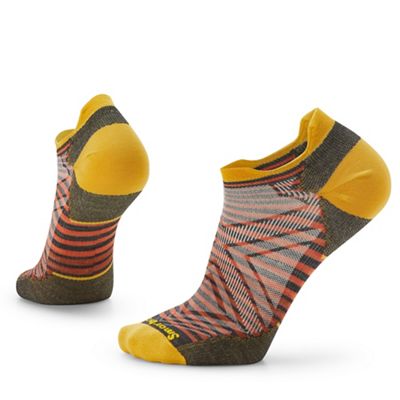 Smartwool Men's Run Zero Cushion Low Ankle Pattern Sock