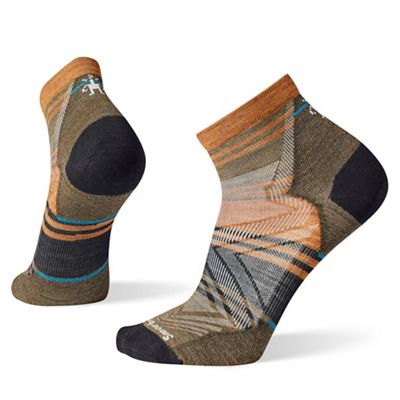 Smartwool Mens Run Zero Cushion Ankle Pattern Sock