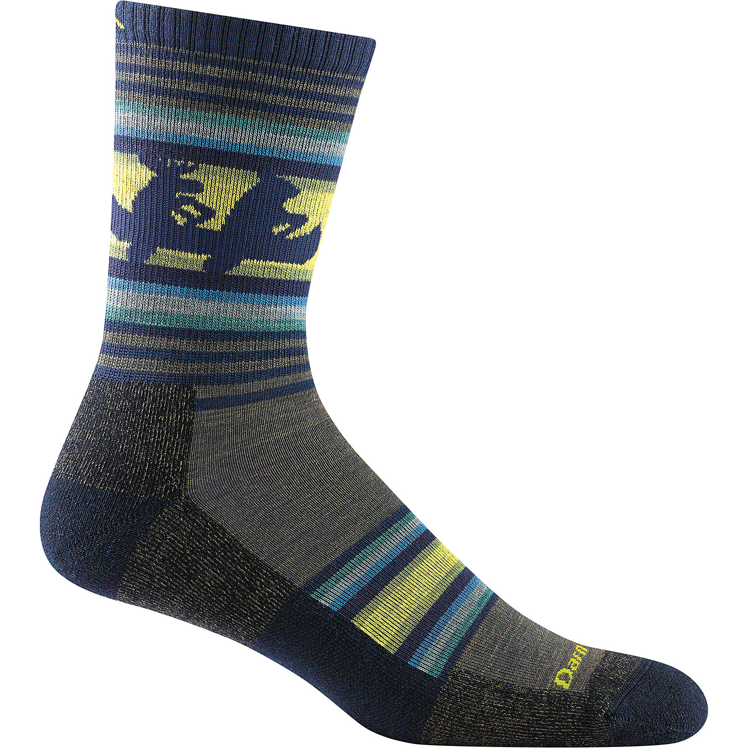 Darn Tough Vermont Darn Tough Mens Willoughby Micro Crew Lightweight with Cushion Sock