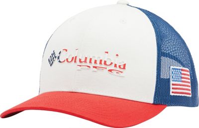 Columbia PFG Mesh Snap Back Fish Flag Ball Cap - High Crown - Moosejaw