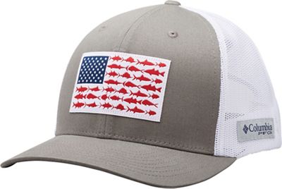 Columbia PFG Mesh Snap Back Fish Flag Ball Cap - High Crown - Moosejaw