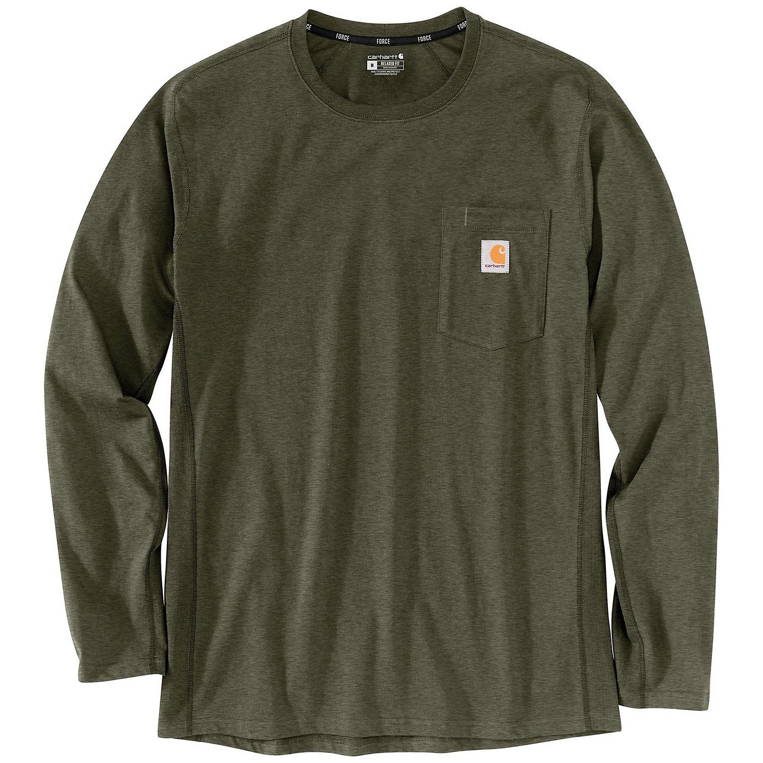 Carhartt Mens Force Relaxed Fit Midweight LS Pocket T-Shirt