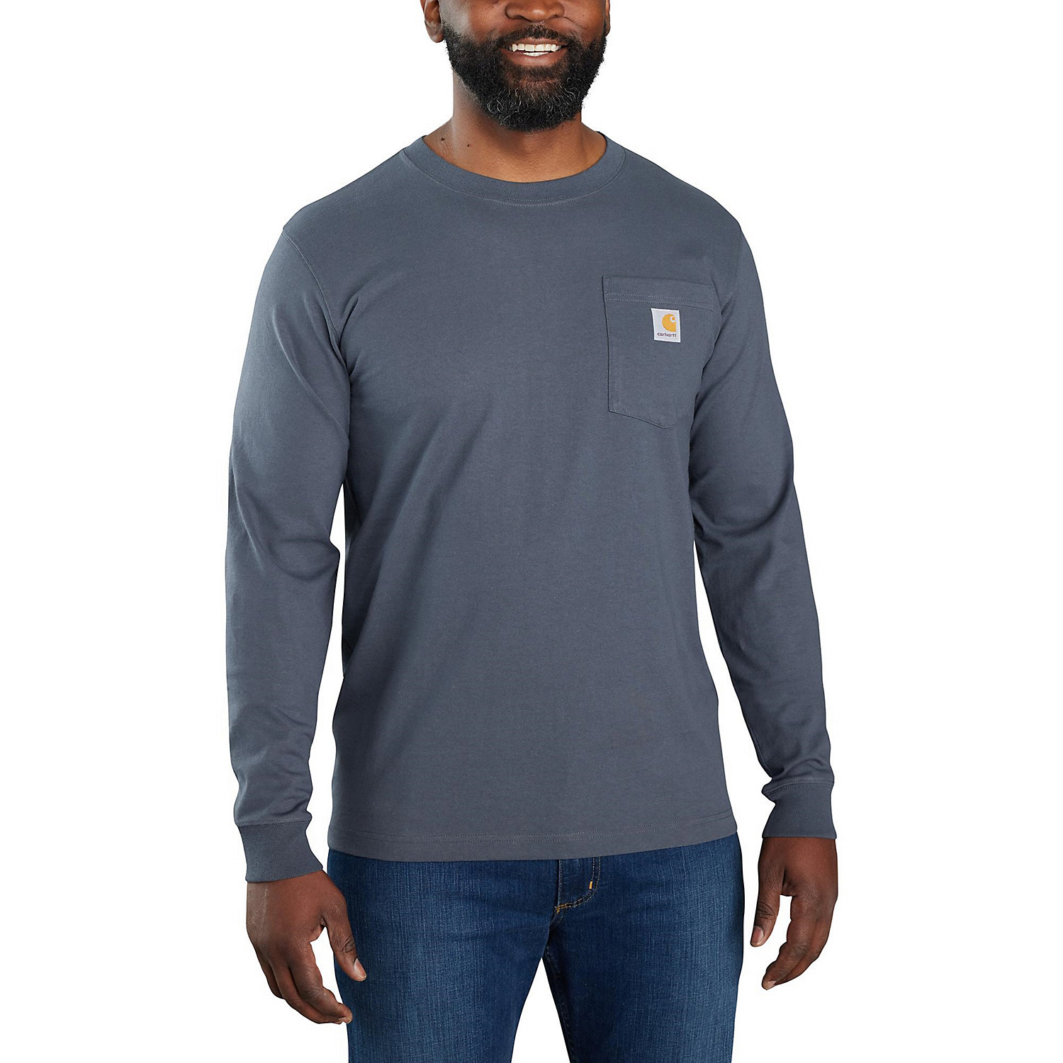 Carhartt Mens Relaxed Fit Heavyweight LS Pocket Crafted Graphic T-Shirt