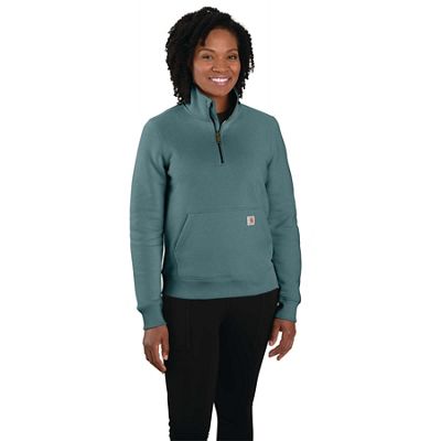 Carhartt Women's Relaxed Fit Midweight Half Zip Sweatshirt - Xs - Malt