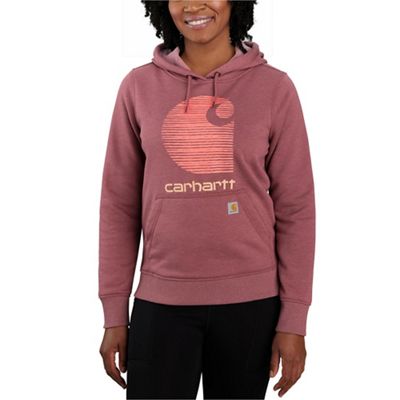 Carhartt Women's Relaxed Fit Rain Defender Graphic Sweatshirt, Black