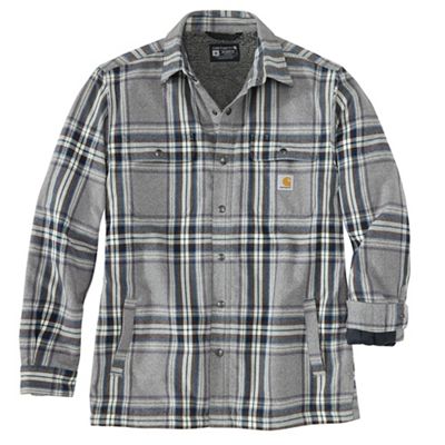 Carhartt Men's Relaxed Fit Flannel Sherpa-Lined Shirt Jacket