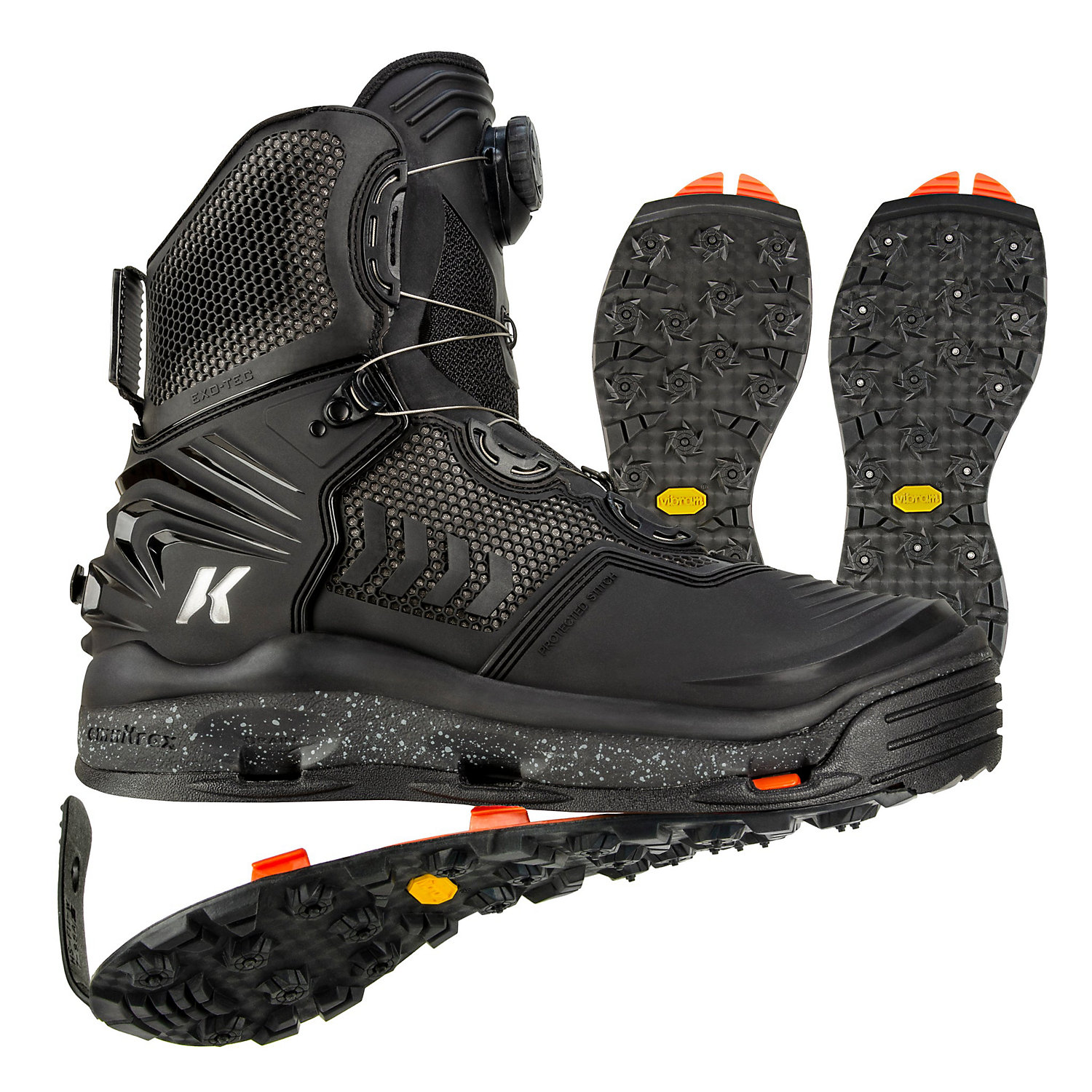Korkers Mens River Ops BOA Boot - Vibram and Studded Soles