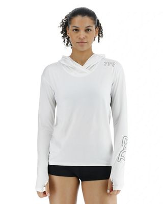 TYR Women's Solid Sundefense Vented Hooded Crew