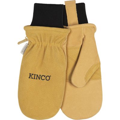 Kinco Women's Lined Premium Grain and Suede Pigskin Mitt w/ Omi Cuff
