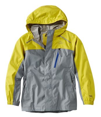 L.L.Bean Trail Model Rain Jacket Color Block Kids' Deep Sapphire / L 14-16